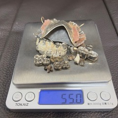 55.0g‼️銀歯 撤去冠 除去冠 金パラ パラジウム ブリッジ 歯科金属 金歯 歯科 などの画像