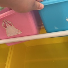 収納棚　カラフルおもちゃ箱 収納ボックス付きの画像