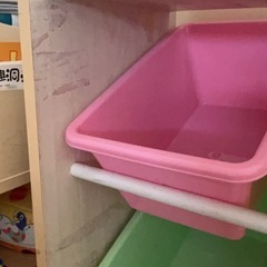 収納棚　カラフルおもちゃ箱 収納ボックス付きの画像