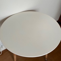 丸テーブル/白の画像