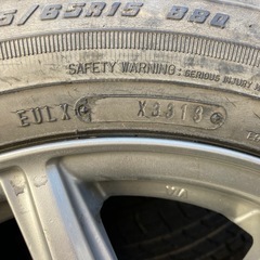 15インチアルミとホイール4本セットの画像