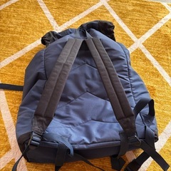 ネイビー色の大きなリュックの画像