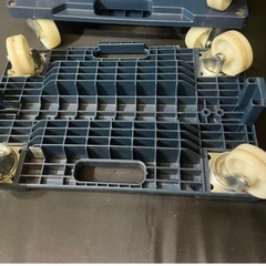 【業務用中古】KAWAJUN 平台車 4輪 台車 リカーキャリア連結可　頑丈①の画像