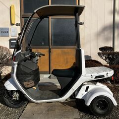 【岡谷市大栄町より】低走行1.3万キロ！　元個人1オーナーの２スト最終型ジャイロキャノピー　スクリーン交換済　タイヤ前新品リアバリ山の画像