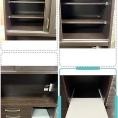 ①ニトリ　キッチンボード　食器棚　コパン100KB-DBR3の画像
