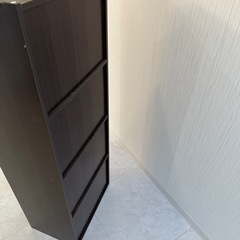 即引き取り歓迎‼️カラーボックス鍵付き/茶/収納棚の画像