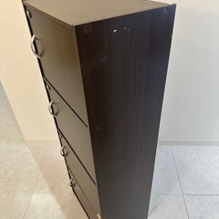 即引き取り歓迎‼️カラーボックス鍵付き/茶/収納棚の画像