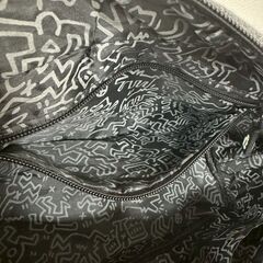 【Keith Haring】 キースヘリング ラウンドバッグ カートバッグ グレー ゴルフ 2層式 保冷 トートバッグ A1044の画像