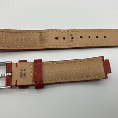 LOUIS VUITTON ヴェルニ 時計 ベルト 本革 フランス製 赤 レッド 14mm 純正 R4262 9805の画像