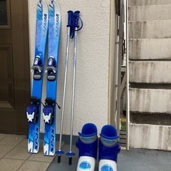 3点セット★子供用　スキーセット★ストック★スキー板、スキーブーツの画像