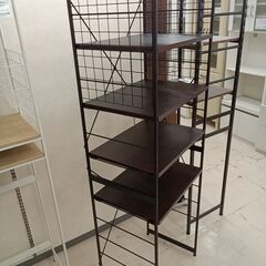 リユースのサカイ栃木店★ジモティ割あり★  ラック ダークブラウン W48.5×D41.5×H180.5 クリーニング済み TC12143の画像