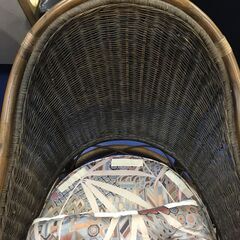 ★リユースのサカイ横浜南店★YM1746  ラタン調チェア ブラウン W65×D65×H76 クリーニング済みの画像