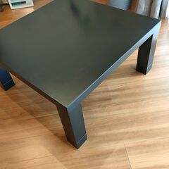 展示品一台のみ！　ほぼ新品　アウトレット　こたつ90角　完成品　木製　艶消し黒の画像