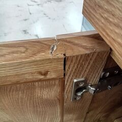 リユースのサカイ栃木店★ジモティ割あり★ 隈木工所 レンジ台 ライトブラウン W80×D46.5×H90 クリーニング済み TC12144の画像