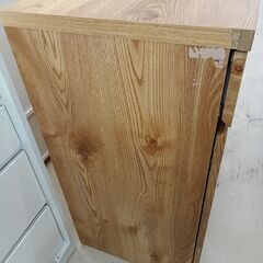 リユースのサカイ栃木店★ジモティ割あり★ 隈木工所 レンジ台 ライトブラウン W80×D46.5×H90 クリーニング済み TC12144の画像