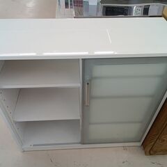 リユースのサカイ栃木店★ジモティ割あり★  レンジ台 ホワイト W90×D33×H87.3 クリーニング済み TC12145の画像