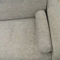 リユースのサカイ栃木店★ジモティ割あり★ ベガコーポレーション ソファー グレー W163×D73×H72 クリーニング済み TC12146の画像