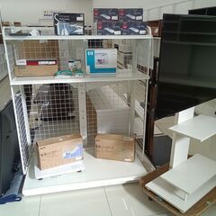 ★リユースのサカイ日立店★HJ8796  キャスター付きプリンター台 ホワイト H7.8×D44.5×W48 クリーニング済み の画像