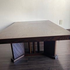 木製　昭和レトロ　　一枚板 座卓　テーブル　御膳　民芸 の画像