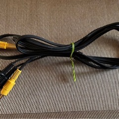 206センチ　 RCAケーブル AVケーブル　黒　黄色　ケーブル　2色ケーブルの画像