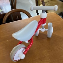 サ2512-276 IDES ディーバイク ミニ プラス 三輪車 レッド ホワイト キズ汚れ有りの画像