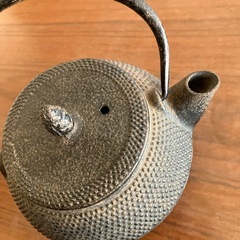鉄瓶　南部鉄器　南部特選　茶こし付き　瓶敷セット　扇子　寿　レトロ　アンティークの画像