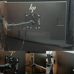 デュアルモニターアーム　モニター2枚付きの画像