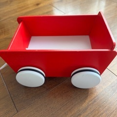 micki 手引き　カート　中古品　赤　木製玩具の画像