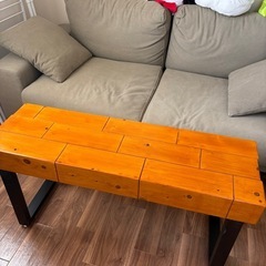 【手作り】檜のローテーブルの画像