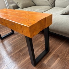 【手作り】檜のローテーブルの画像