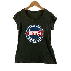 No brand ノーブランド 春夏 SS 半袖Tシャツ カーキ レディース【古着】【中古】の画像