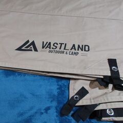 🌟　Vastland　TC　レクタタープ　タン色　3.6m×3.6m　ポリコットン　難燃性素材　撥水　ペグ　収納袋付　１回使用　美品　ピクニック　キャンプ　車中泊　🌟の画像