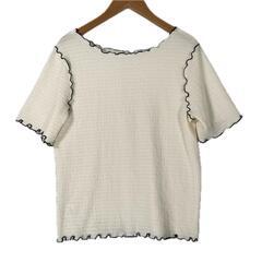 Après jour mignon アプレジュールミニョン カットソー ポリエステル ホワイト レディース F【古着】【中古】の画像