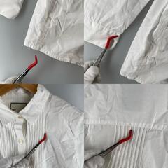 Tiara ティアラ ブラウス コットン ホワイト レディース【古着】【中古】の画像