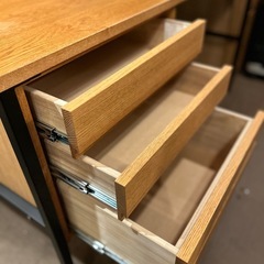 脇木工 モモナチュラル  UNIT desk UNIT デスク ワークデスク 作業机 引き出し付き 木製 スチールフレーム 家具　オーク　オーク材　無垢　無垢材　天然木　ナチュラル　パソコンデスク　 UNIT Desk UNIT Work Desk Wooden Desk Drawer Steel Frame Furniture  oak natural の画像