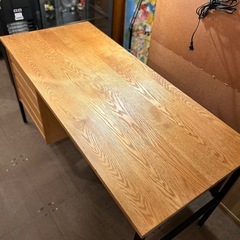 脇木工 モモナチュラル  UNIT desk UNIT デスク ワークデスク 作業机 引き出し付き 木製 スチールフレーム 家具　オーク　オーク材　無垢　無垢材　天然木　ナチュラル　パソコンデスク　 UNIT Desk UNIT Work Desk Wooden Desk Drawer Steel Frame Furniture  oak natural の画像