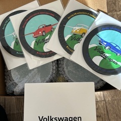 VOLKSWAGEN　ホーローマグカップ2個&ラバーコースター4枚の画像