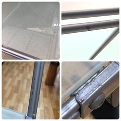 無印良品 スチールユニットシェルフ ガラス天板の画像