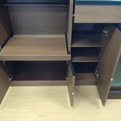 リユースのサカイ浦和店 【G169】★一体型レンジボード3枚扉 茶 ※分割不可の画像