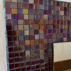 モザイクガラス壁掛けミラー 約50cmの画像