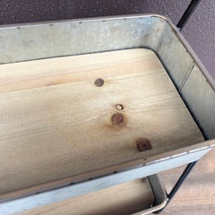 【タグ付き】salut! アンティーク塗装 アイアン 2段ラックの画像