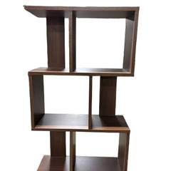 木製　S字型　ディスプレイラック　オープンラック　飾り棚　ブラウン（在庫：2）の画像