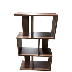 木製　S字型　ディスプレイラック　オープンラック　飾り棚　ブラウン（在庫：2）の画像