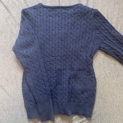 早い者勝ち　今日　試着のみ　ニット　セーター　紺　Ｖネックの画像