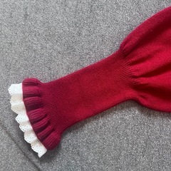 早い者勝ち　今日　カーディガン　赤　ハートボタンの画像