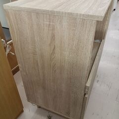 リユースのサカイ栃木店★ジモティ割あり★ ベガコーポレーション レンジ台 ベージュ W90×D46.5×H90.5 クリーニング済み TC12158の画像