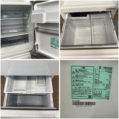 Hisense ノンフロン冷凍冷蔵庫　283L HR-G28E3W 2023年の画像
