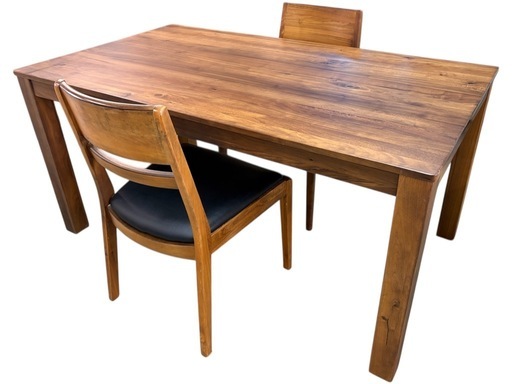 NO.2675 【3点セット】東京インテリア  ダイニングセット Table 150 Valentia / Dining Chair Figaro2  テーブル チェア 家具 中古