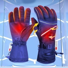 電熱グローブ⭐️ヒーター手袋 12000mahバッテリー付 65℃発熱 バイク用の画像