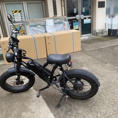 電動アシスト自転車 レトロ調 20インチ 極太タイヤ シマノ7段変速 5段階アシストの画像